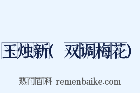 玉烛新(双调梅花)是什么意思的图片